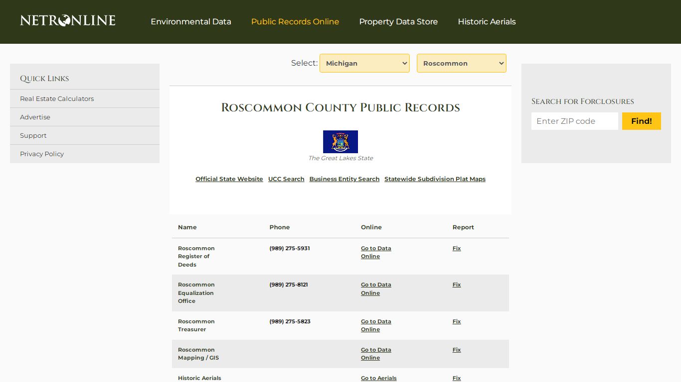 Roscommon County Public Records - NETROnline.com